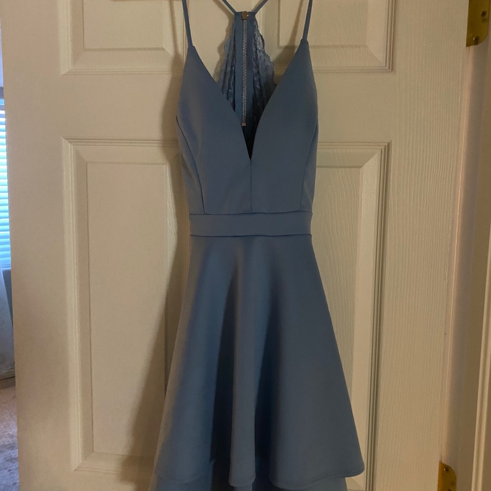 Light blue skater dress